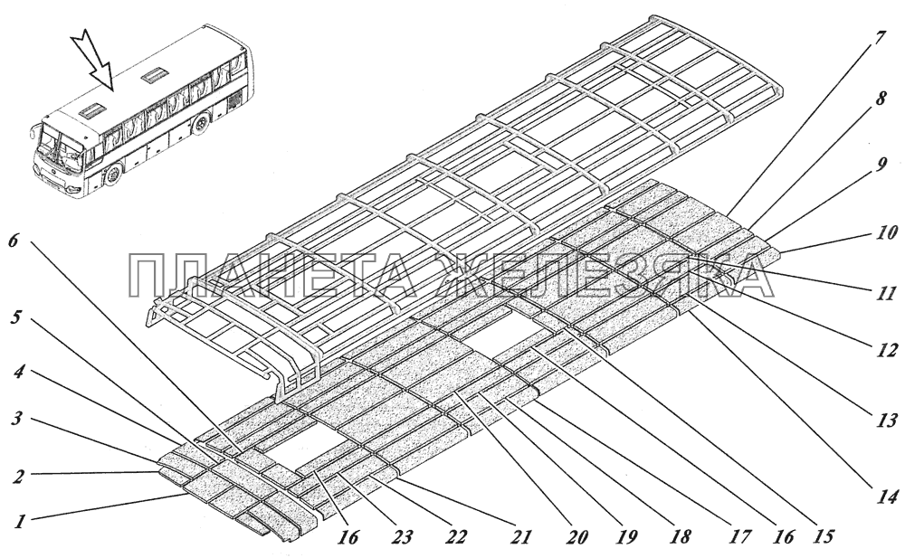  Установка термошумоизоляции кузова 4238-5012002 КАВЗ-4238 