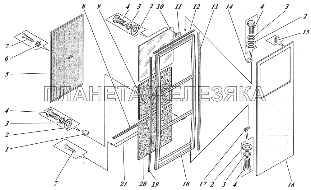  Дверь задняя 4230-6100010-20 КАВЗ-4238 