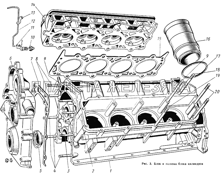 Блок и головка блока цилиндров КАВЗ-685