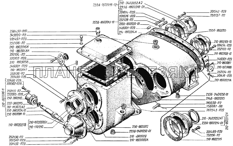 Коробка раздаточная (картеры) КрАЗ-250