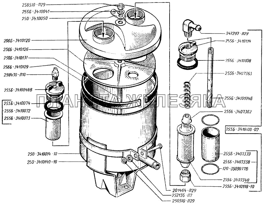 Бачек масляный КрАЗ-250