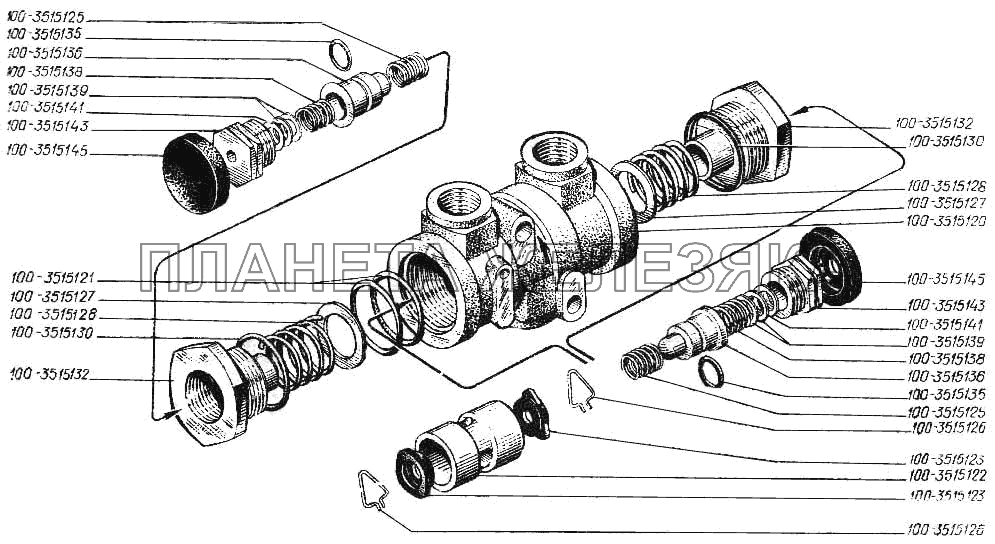 Клапан защитный двойной КрАЗ-250