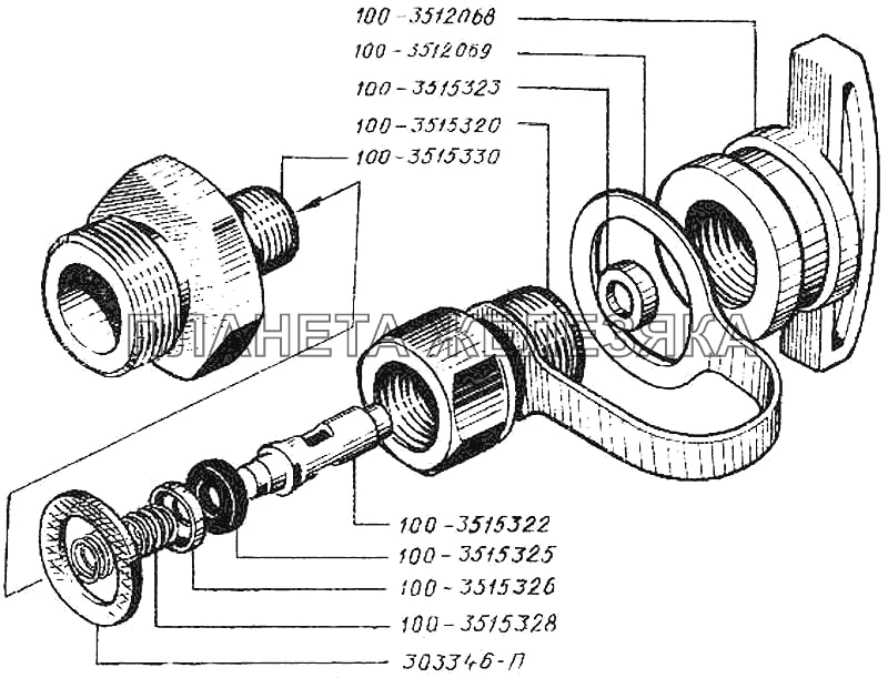 Клапан контрольного вывода КрАЗ-250