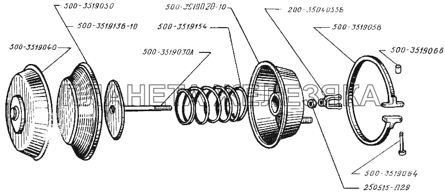 Камера тормозная передняя КрАЗ-250
