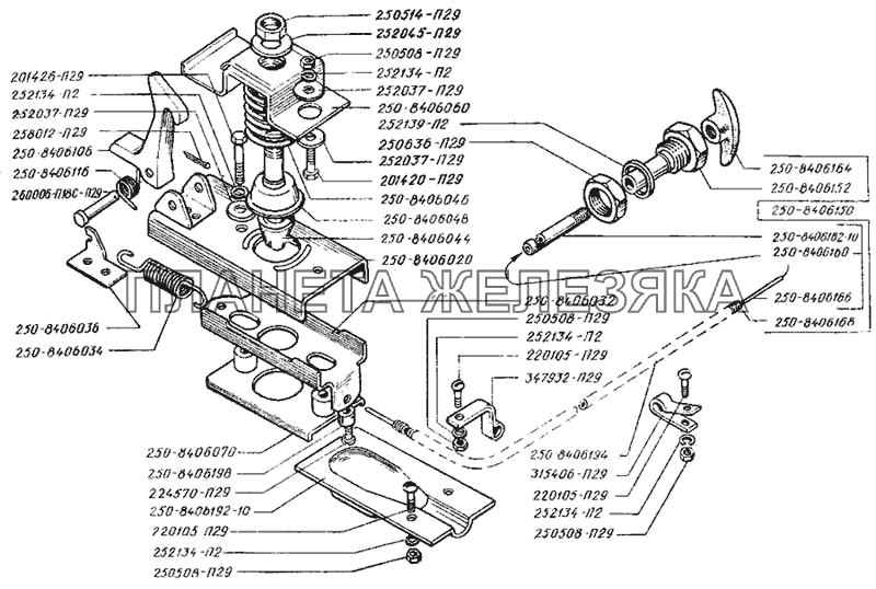 Замок капота КрАЗ-250