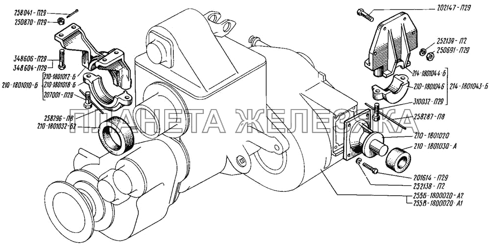 Подвеска раздаточной коробки КрАЗ-255