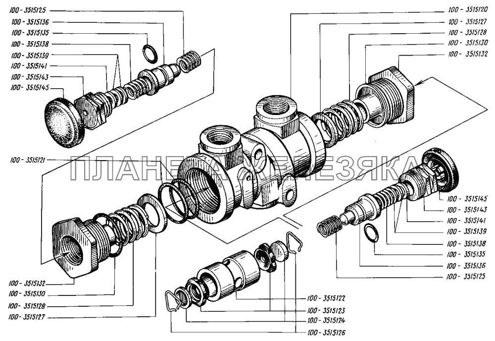 Клапан защитный двойной КрАЗ-255