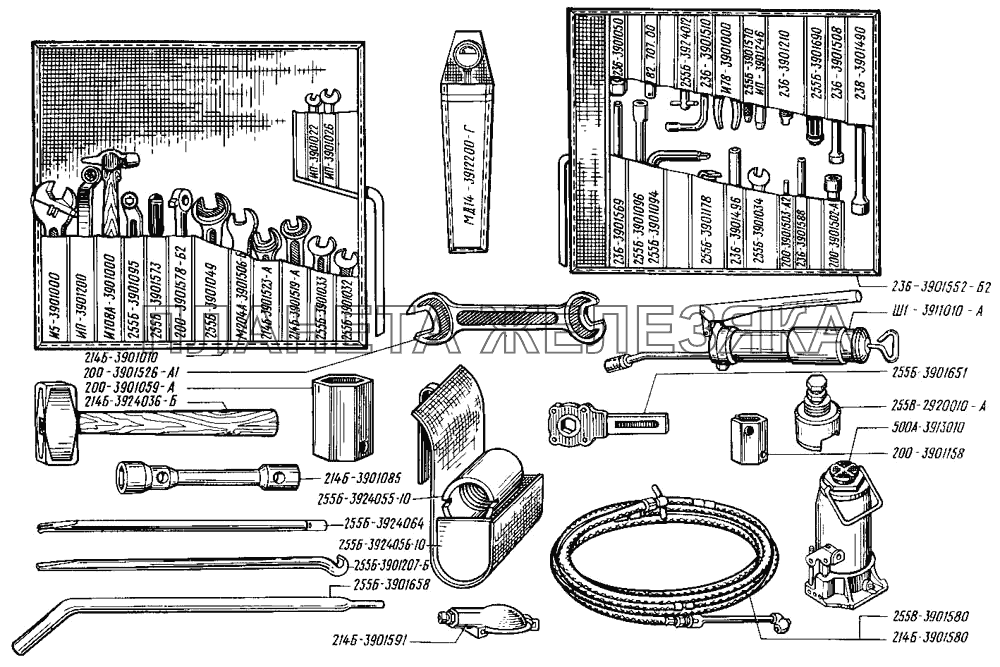 Инструмент и принадлежности КрАЗ-255