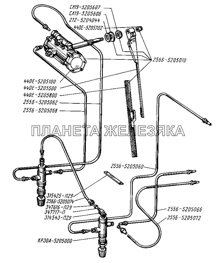 Стеклоочистители КрАЗ-255