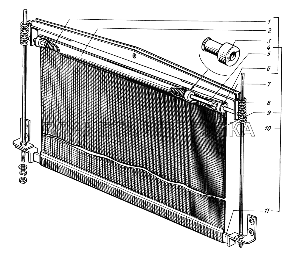 Шторка радиатора КрАЗ-6446