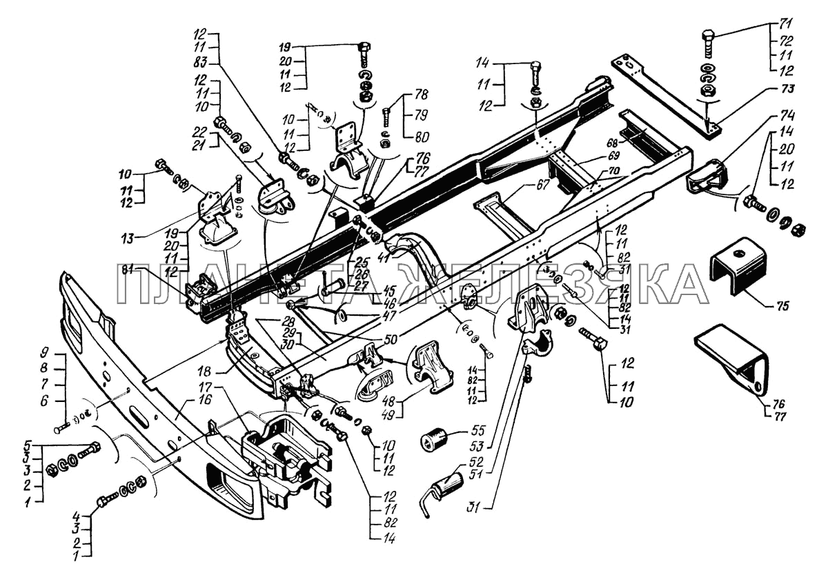 Рама КрАЗ-6446