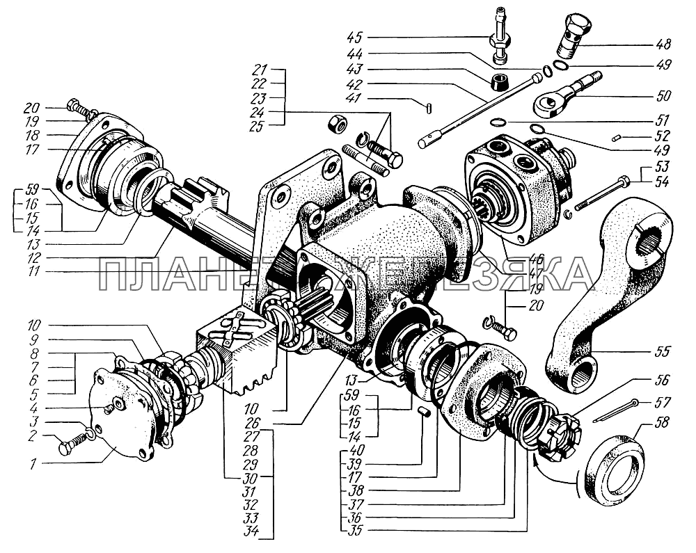Механизм рулевой с распределителем КрАЗ-6446