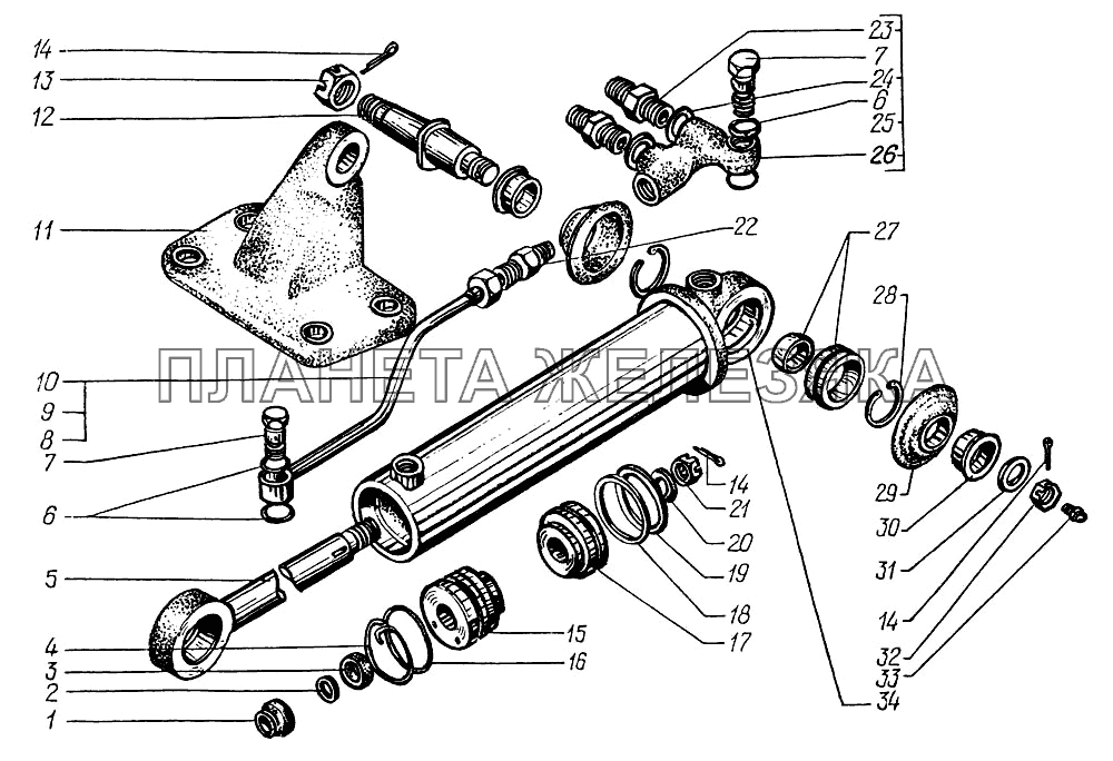 Цилиндр силовой КрАЗ-63221