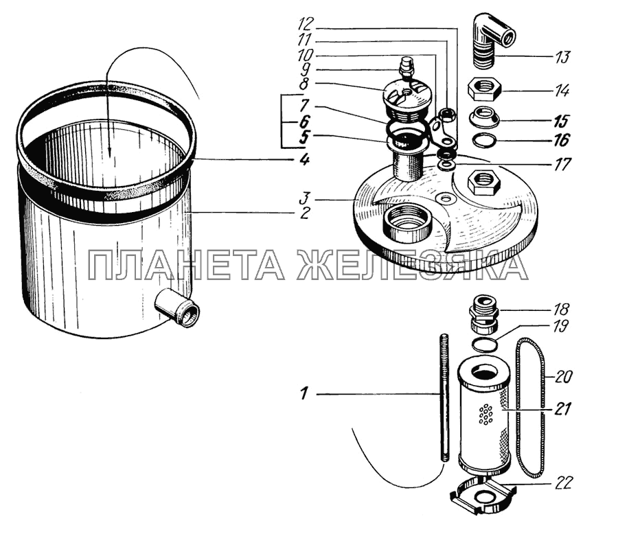 Бачок масляный КрАЗ-6322 (шасси)