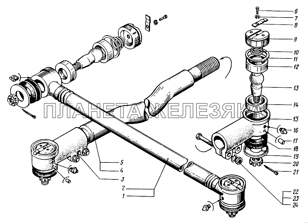 Тяги рулевые КрАЗ-6322