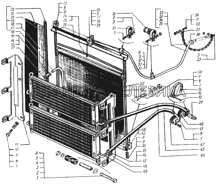 Шторка радиатора. Масляные радиаторы КрАЗ-6443