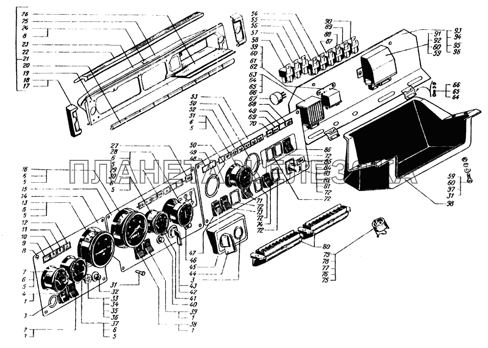Панель приборов КрАЗ-6443