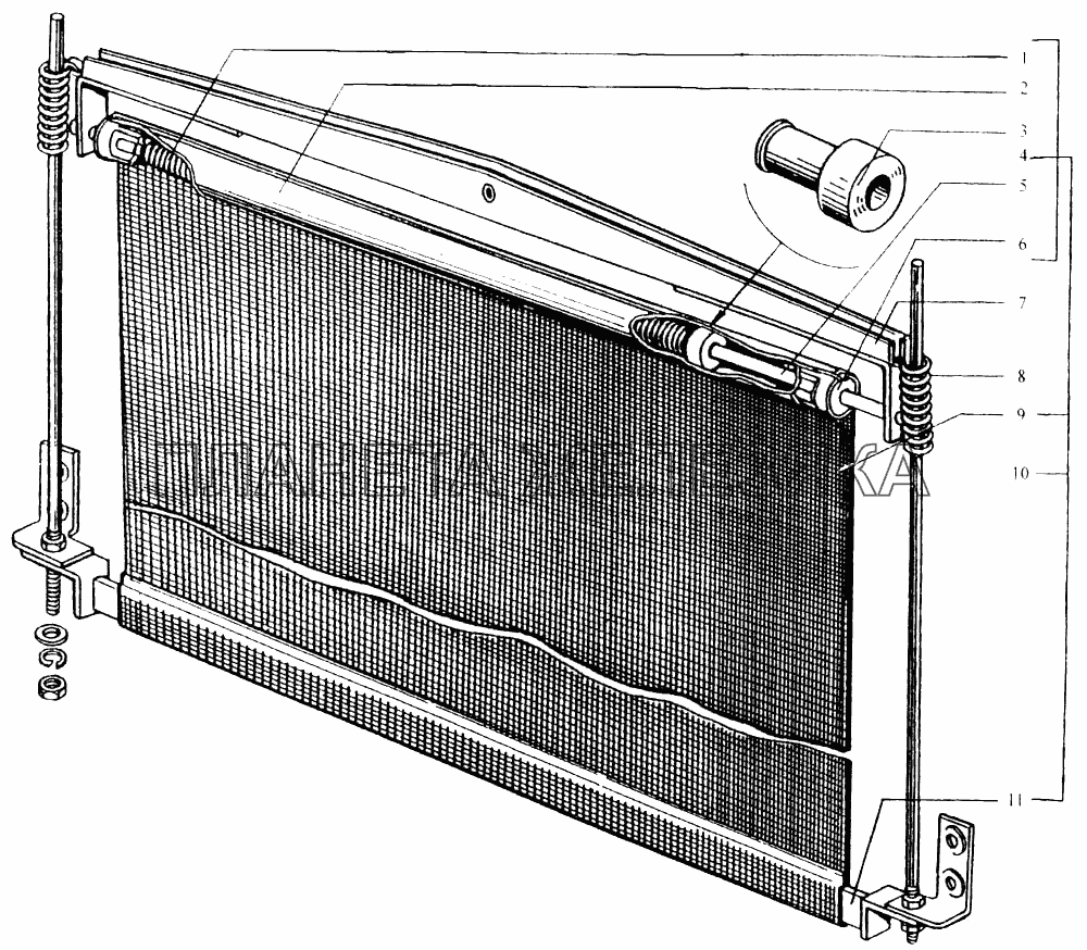 Шторка радиатора КрАЗ-6443 (каталог 2004 г)
