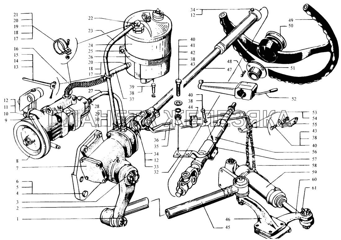 Управление рулевое КрАЗ-6443 (каталог 2004 г)