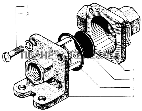 Клапан двухмагистральный КрАЗ-6443 (каталог 2004 г)