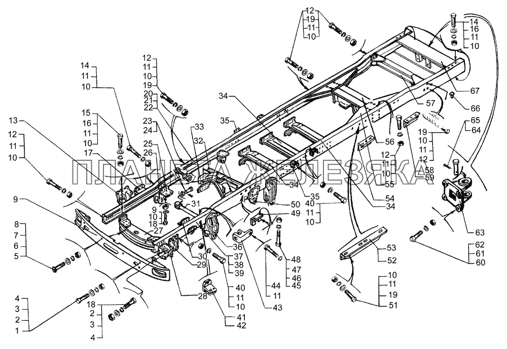 Рама КрАЗ-64431-02
