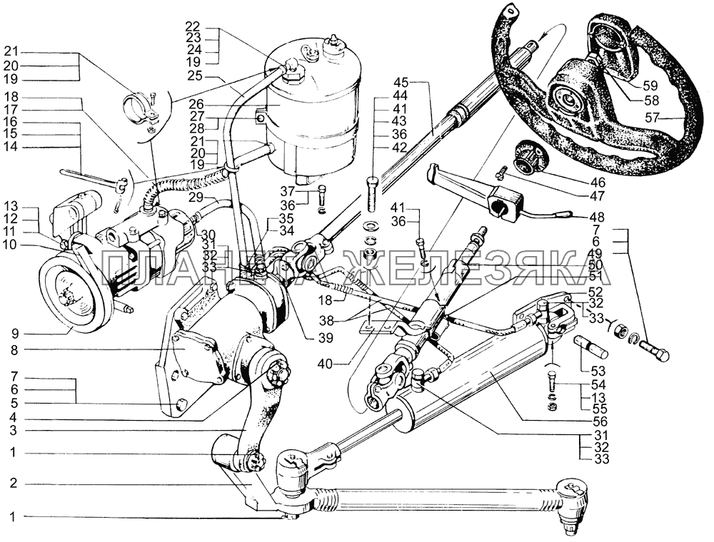 Управление рулевое КрАЗ-65055-02