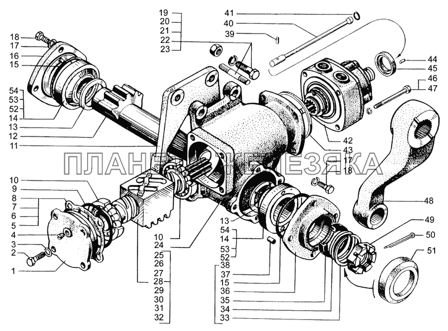 Механизм рулевой с распределителем КрАЗ-65055-02
