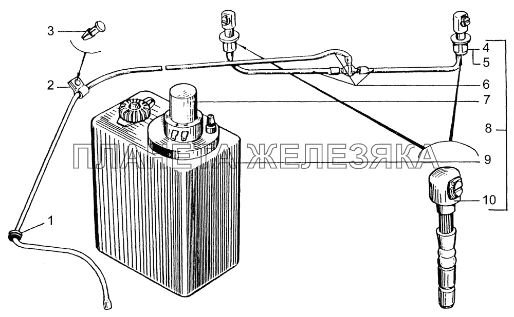 Стеклоомыватель КрАЗ-65053-02