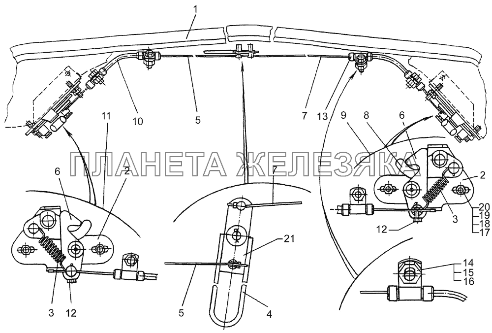 Замок капота КрАЗ-64431-02