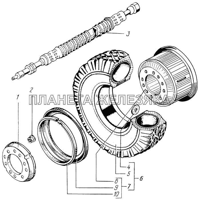 Колесо дисковое с шиной КрАЗ-65055