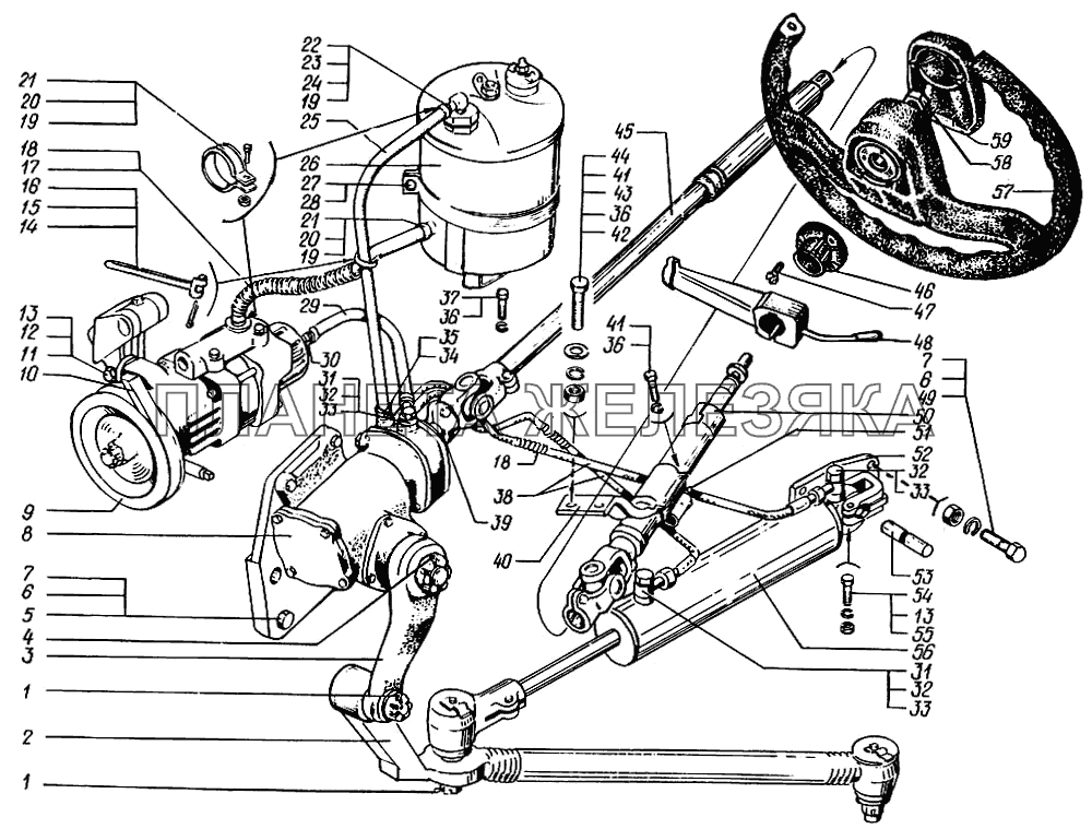 Управление рулевое КрАЗ-65055