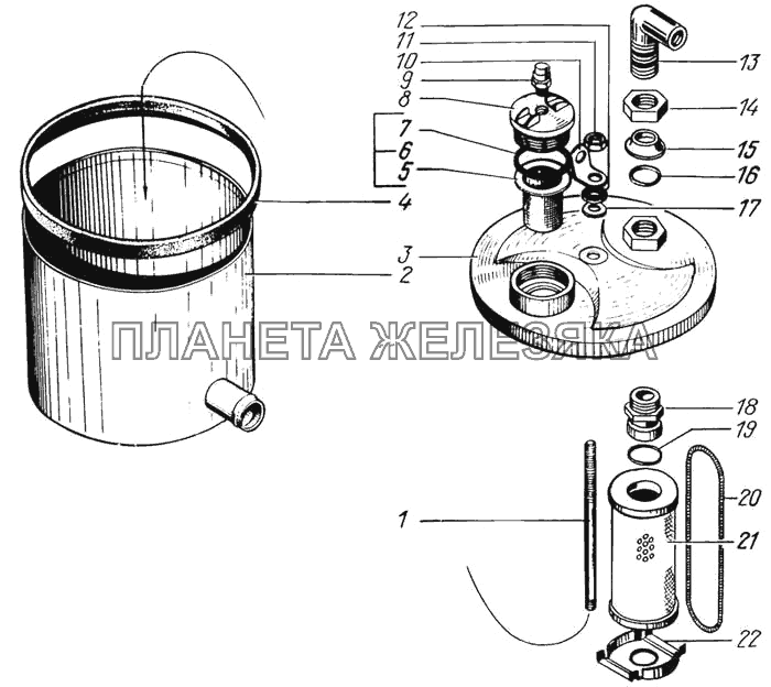 Бачок масляный КрАЗ-65055 Бачок масляный КрАЗ-65055