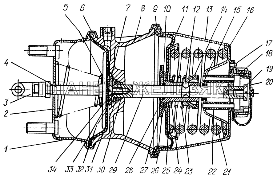 Камера тормозная задняя КрАЗ-65055