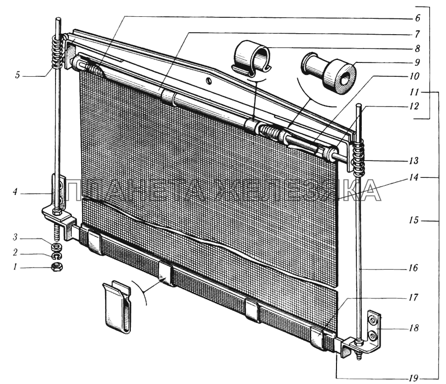 Шторка радиаторная КрАЗ-6510