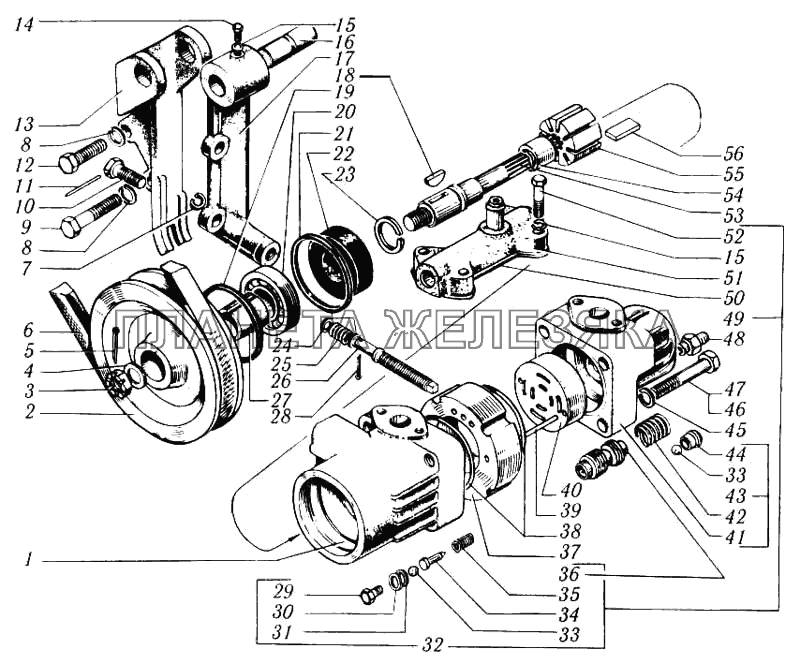 Насос масляный рулевого усилителя КрАЗ-6510