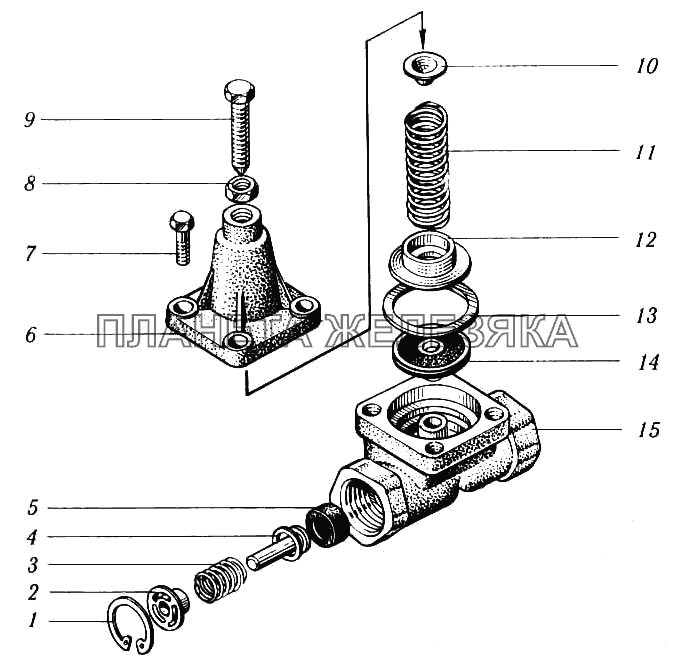 Клапан защитный одинарный КрАЗ-6510