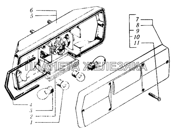 Фонари задние КрАЗ-6510