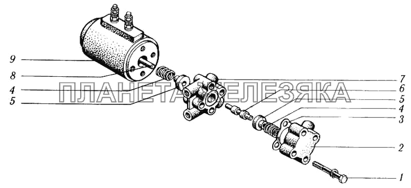 Клапан с электромагнитом КрАЗ-6510