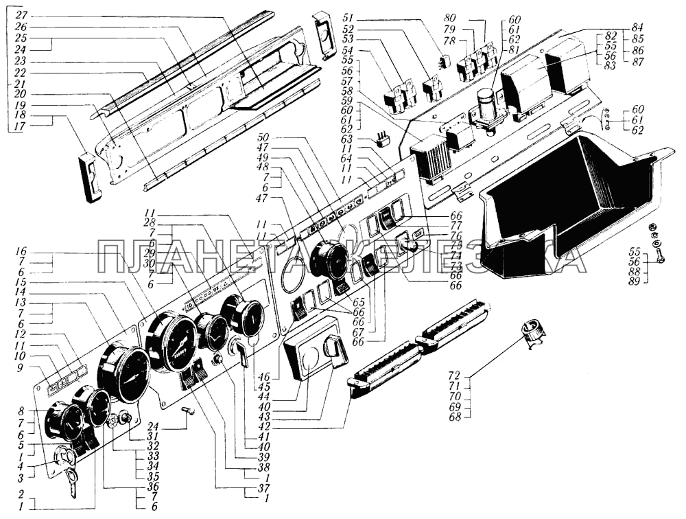 Панель приборов КрАЗ-6510