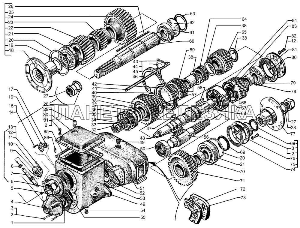 Опора промежуточная КрАЗ-7133С4