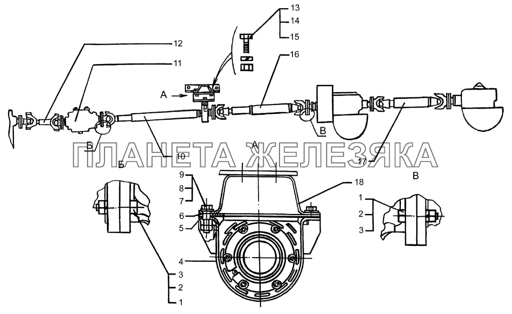 Передача карданная КрАЗ-7133H4