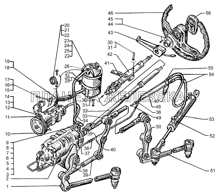 Управление рулевое КрАЗ-7133С4