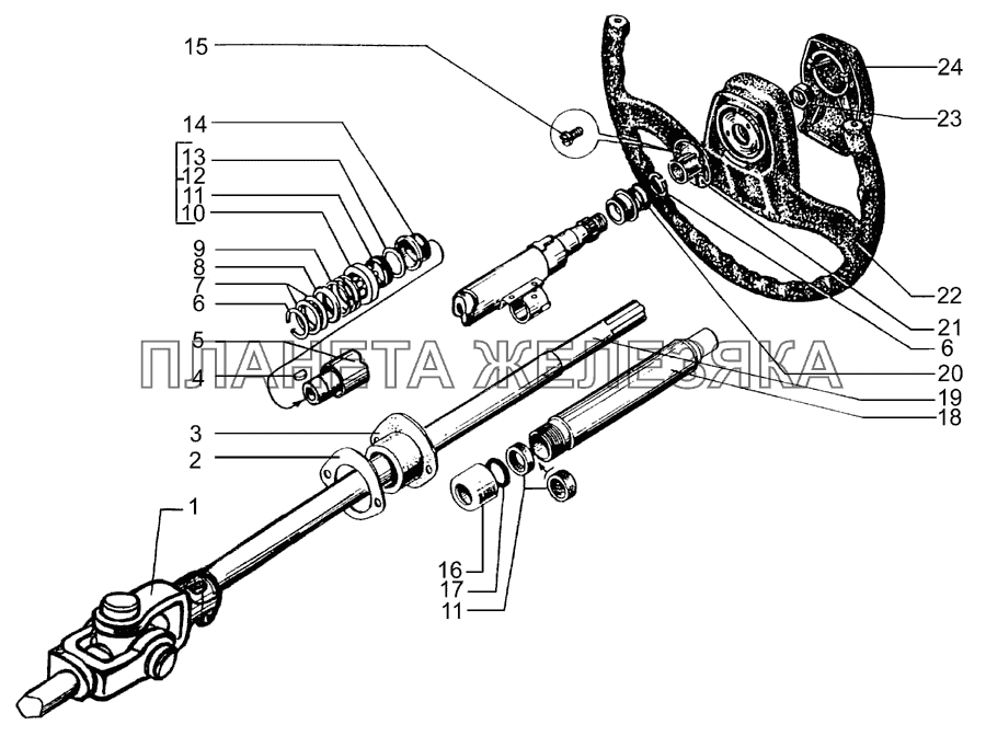 Рулевая колонка КрАЗ-7133H4