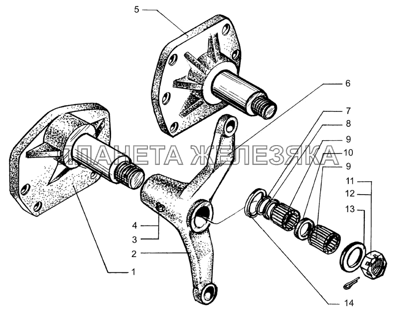 Промежуточные рычаги КрАЗ-7133С4