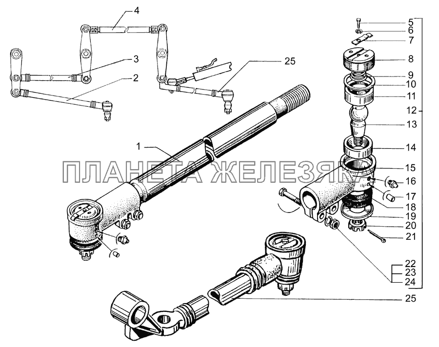 Тяги рулевые КрАЗ-7133H4