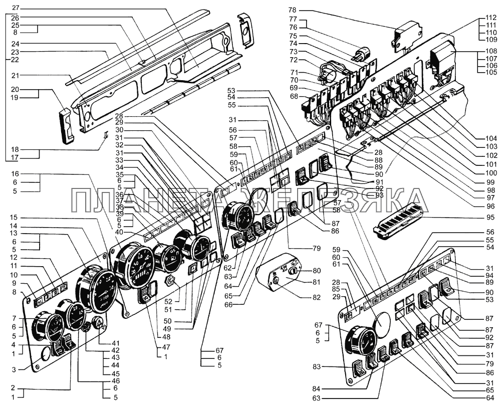 Панель приборов КрАЗ-7133С4