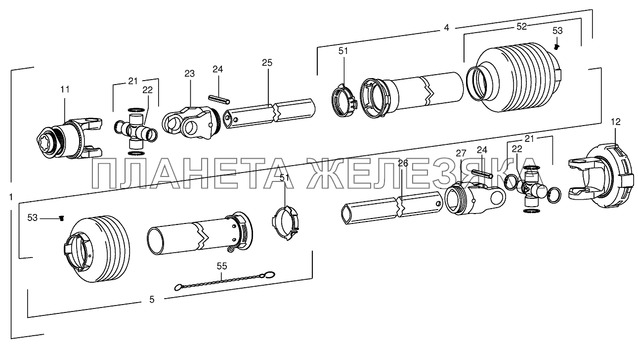 P.T.O shafts EC280/320 P.T.O shafts EC280/320