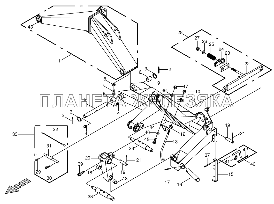 Headstock/control lever EC280CV/320CV/C280CRI Headstock/control lever EC280CV/320CV/C280CRI