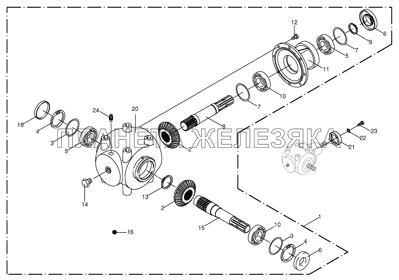 Gearbox - ccw rotating Red EC28CV/32CV/32CV-F Gearbox - ccw rotating Red EC28CV/32CV/32CV-F
