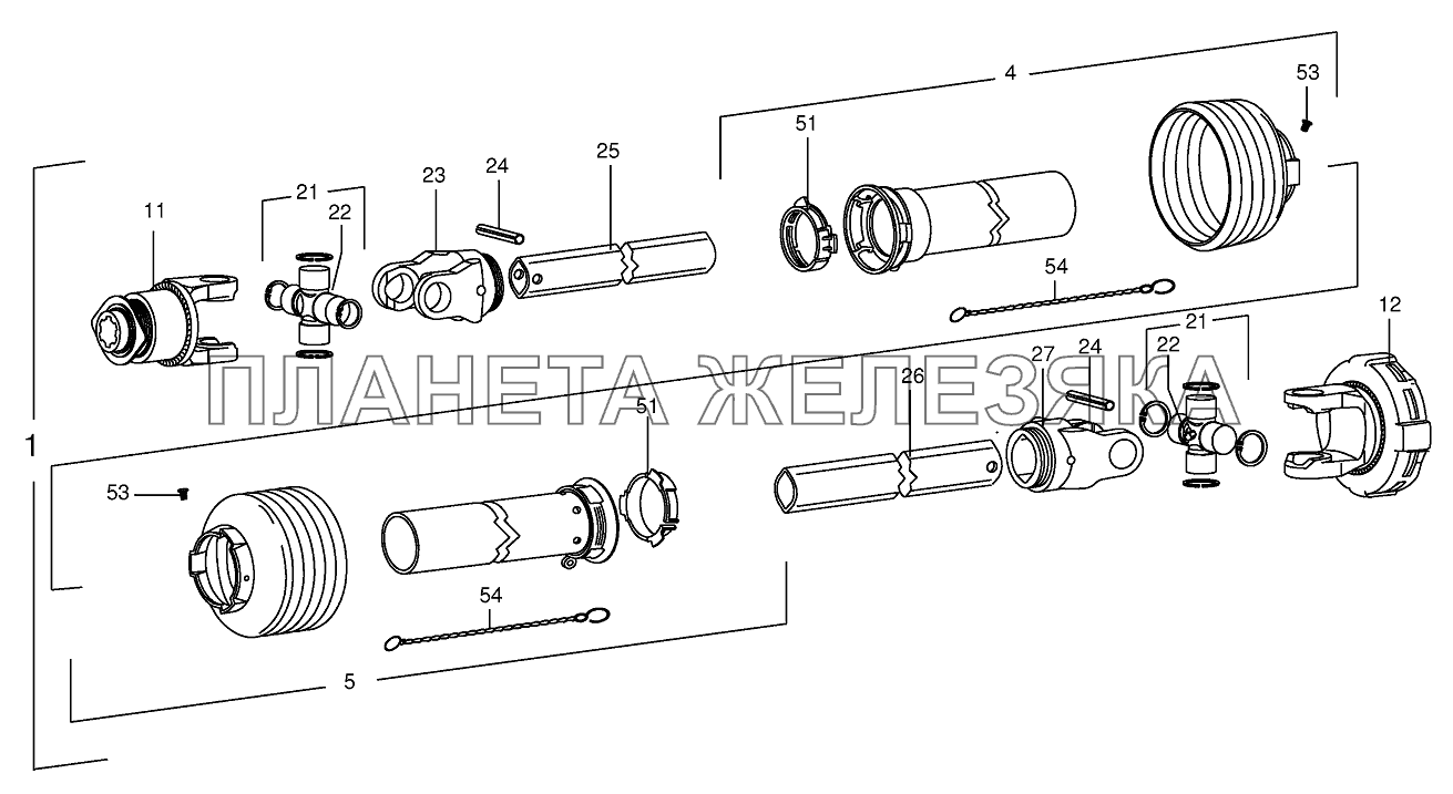 Pto drive shaft EasyCut 32M EC 28/32M Pto drive shaft EasyCut 32M EC 28/32M